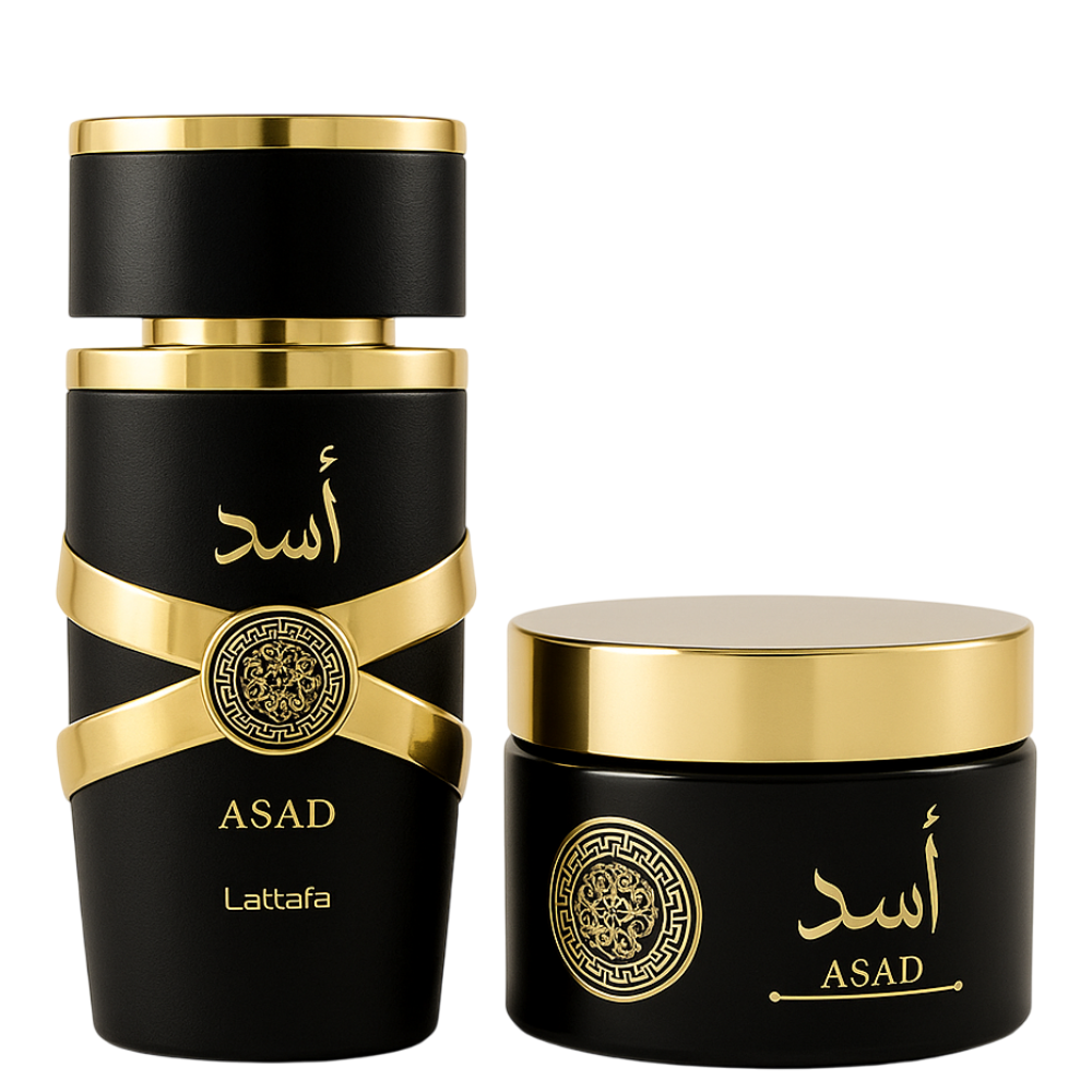 Kit Asad Lattafa 100ml + Creme Hidratante 200ml